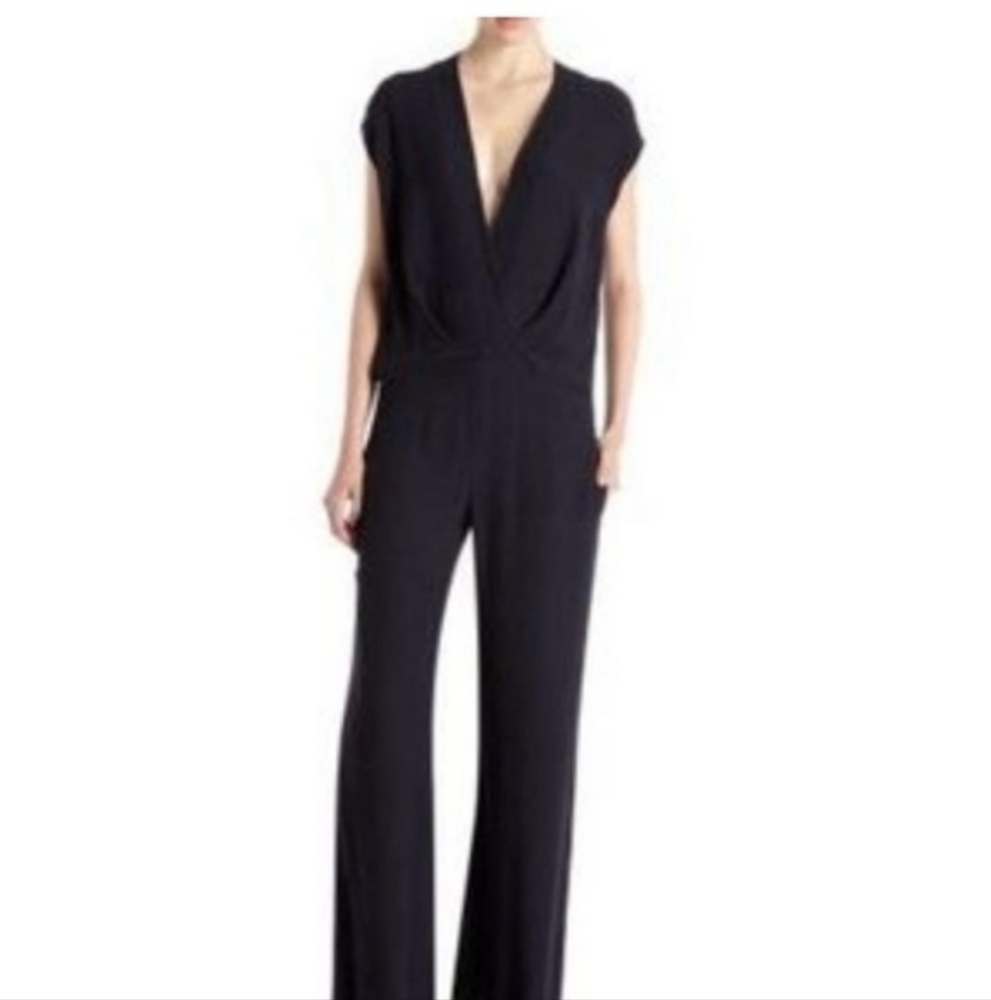 L'agence Barney New York Plunge Neck Jumpsuit Size 8